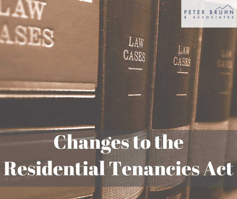 Changes to Residential Tenancies Act 1987 (The RTA)
